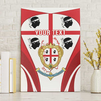 Personalised Sardinia Italy Canvas Wall Art Sardegna Quattro Mori Coat Of Arms