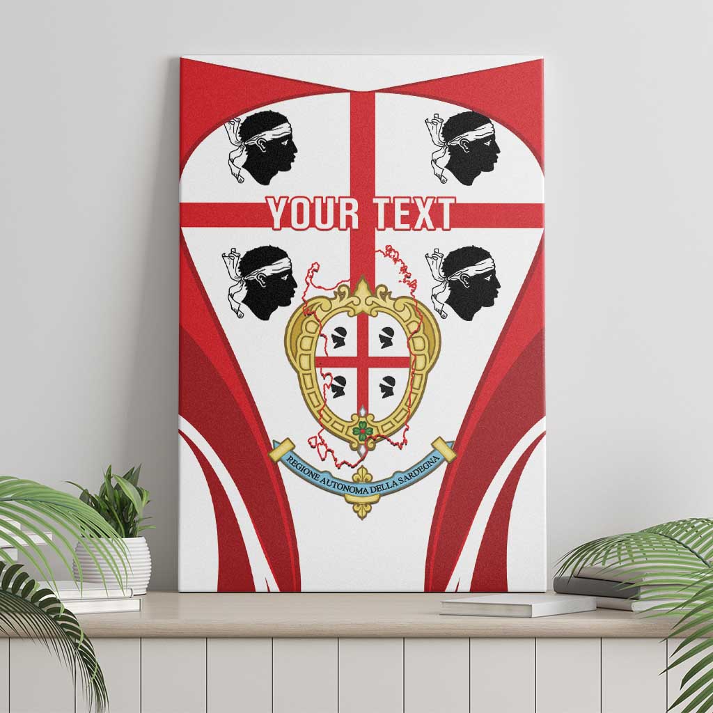 Personalised Sardinia Italy Canvas Wall Art Sardegna Quattro Mori Coat Of Arms
