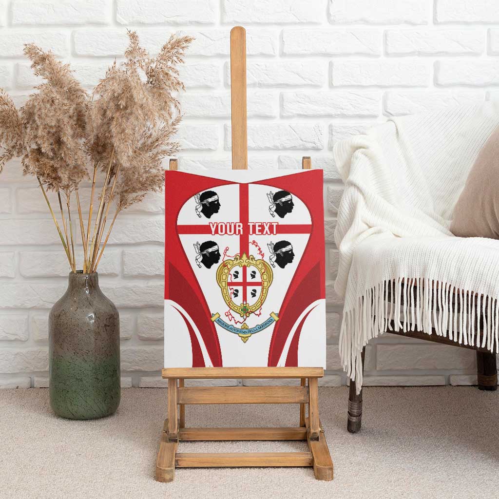 Personalised Sardinia Italy Canvas Wall Art Sardegna Quattro Mori Coat Of Arms