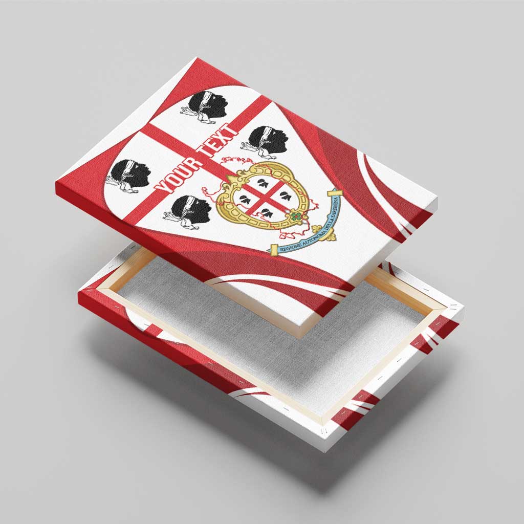 Personalised Sardinia Italy Canvas Wall Art Sardegna Quattro Mori Coat Of Arms
