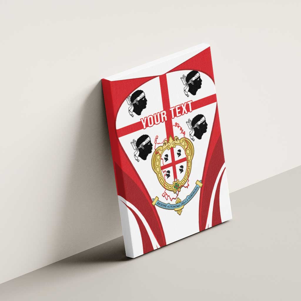 Personalised Sardinia Italy Canvas Wall Art Sardegna Quattro Mori Coat Of Arms
