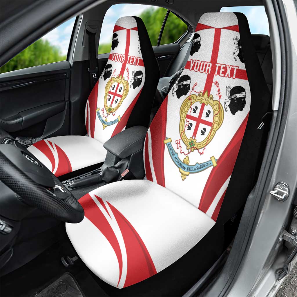 Personalised Sardinia Italy Car Seat Cover Sardegna Quattro Mori Coat Of Arms