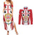 Personalised Sardinia Italy Couples Matching Summer Maxi Dress and Long Sleeve Button Shirt Sardegna Quattro Mori Coat Of Arms
