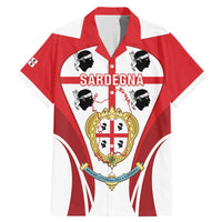 Personalised Sardinia Italy Family Matching Mermaid Dress and Hawaiian Shirt Sardegna Quattro Mori Coat Of Arms