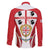 Personalised Sardinia Italy Family Matching Off The Shoulder Long Sleeve Dress and Hawaiian Shirt Sardegna Quattro Mori Coat Of Arms