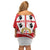 Personalised Sardinia Italy Family Matching Off Shoulder Short Dress and Hawaiian Shirt Sardegna Quattro Mori Coat Of Arms