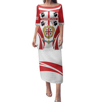 Personalised Sardinia Italy Family Matching Puletasi and Hawaiian Shirt Sardegna Quattro Mori Coat Of Arms