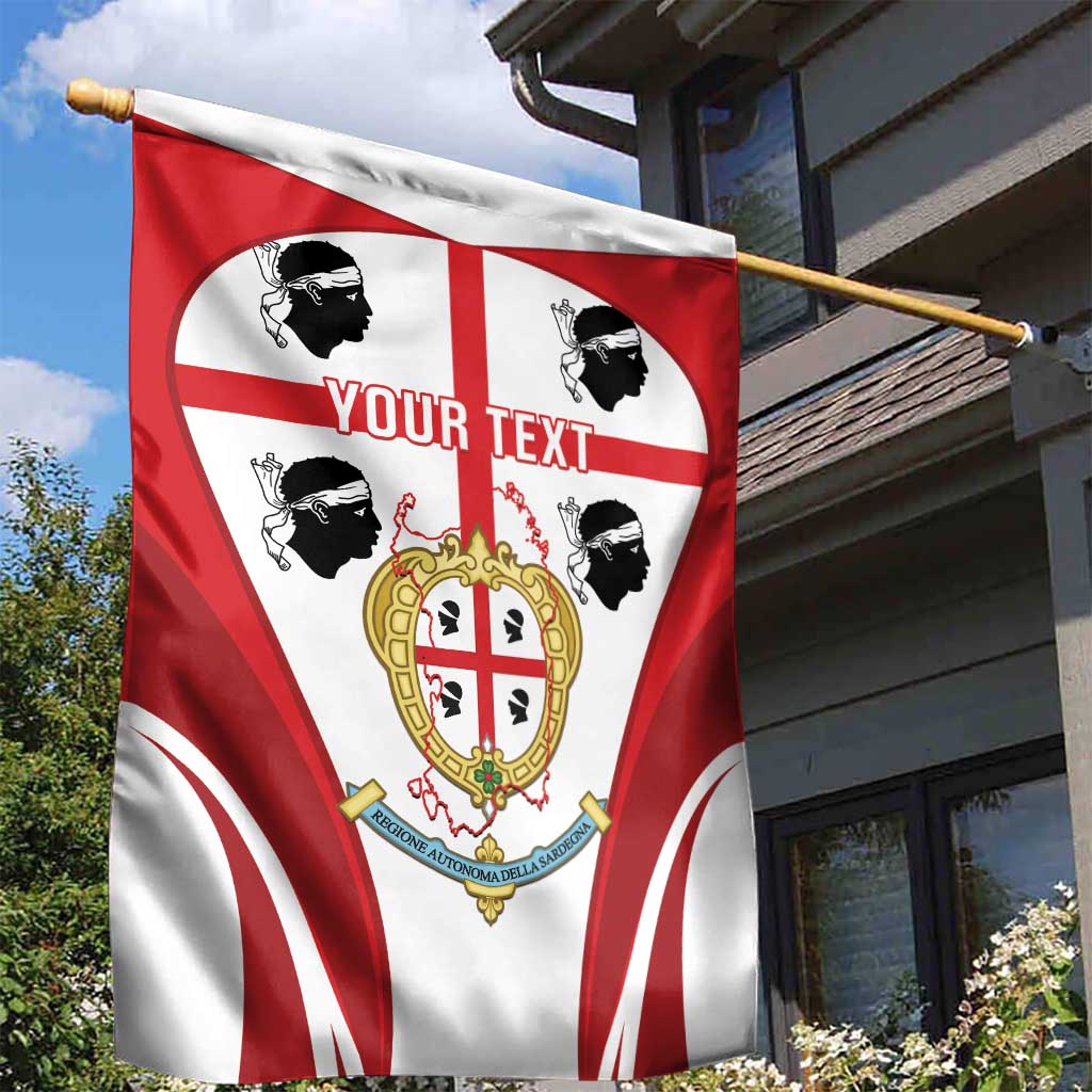 Personalised Sardinia Italy Garden Flag Sardegna Quattro Mori Coat Of Arms