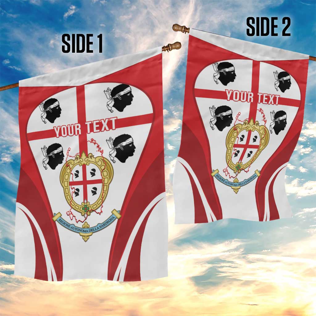 Personalised Sardinia Italy Garden Flag Sardegna Quattro Mori Coat Of Arms