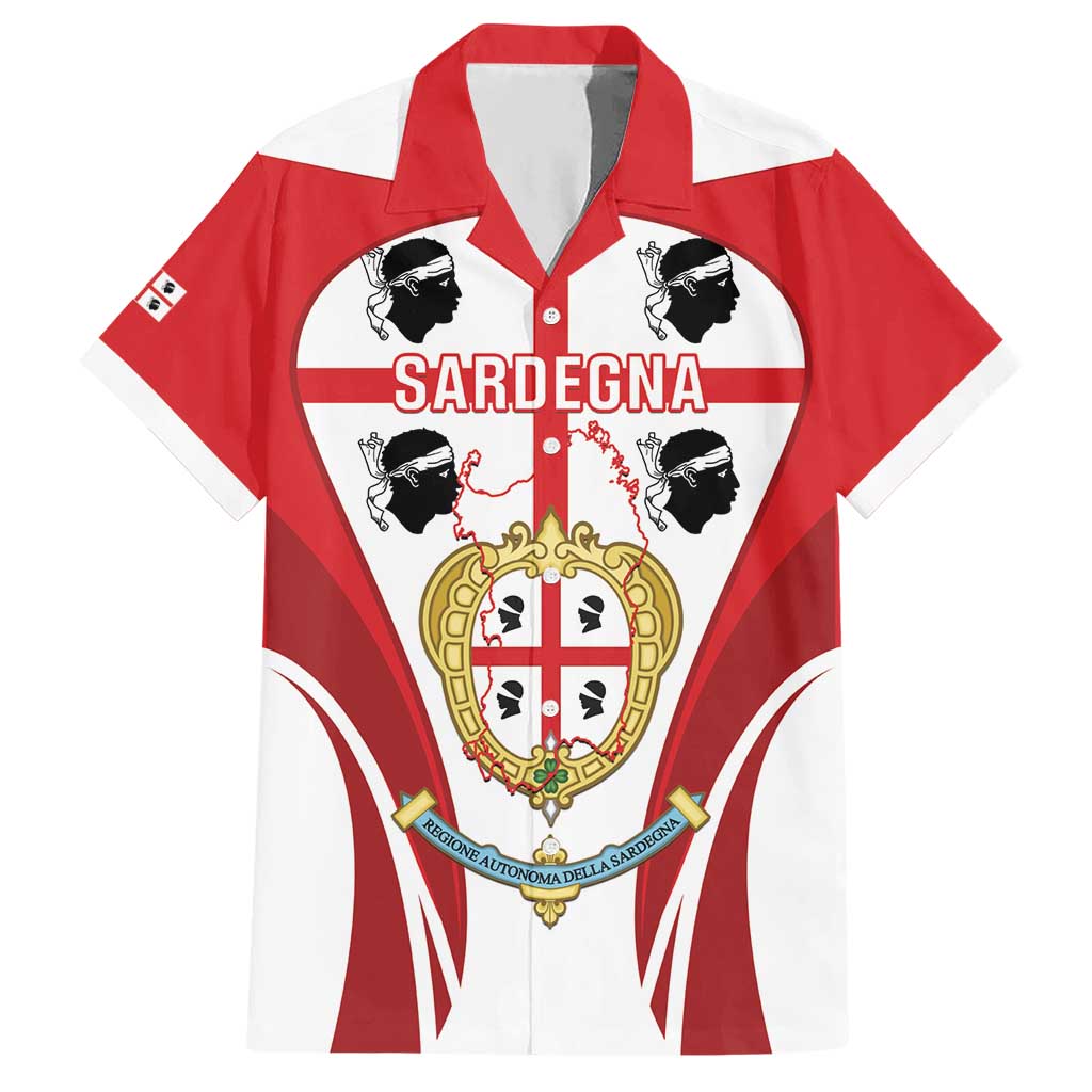 Personalised Sardinia Italy Hawaiian Shirt Sardegna Quattro Mori Coat Of Arms