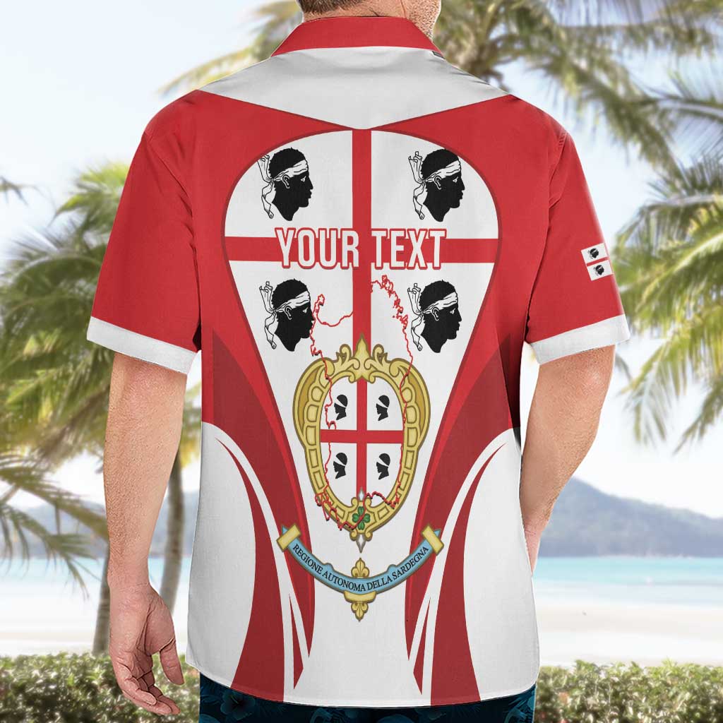 Personalised Sardinia Italy Hawaiian Shirt Sardegna Quattro Mori Coat Of Arms