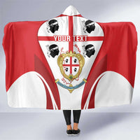 Personalised Sardinia Italy Hooded Blanket Sardegna Quattro Mori Coat Of Arms
