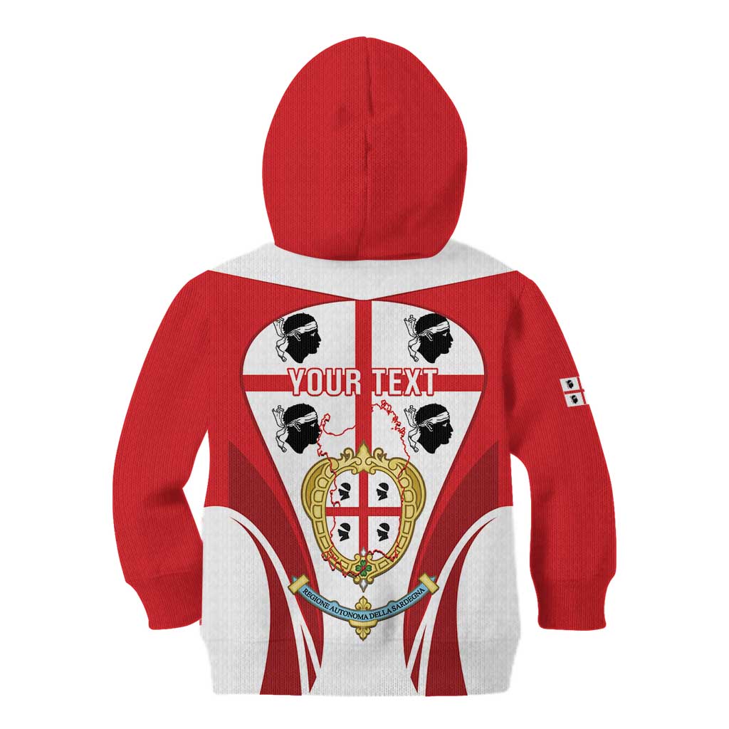 Personalised Sardinia Italy Kid Hoodie Sardegna Quattro Mori Coat Of Arms