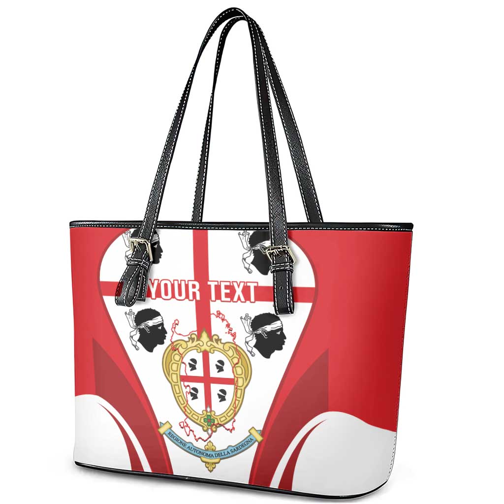 Personalised Sardinia Italy Leather Tote Bag Sardegna Quattro Mori Coat Of Arms