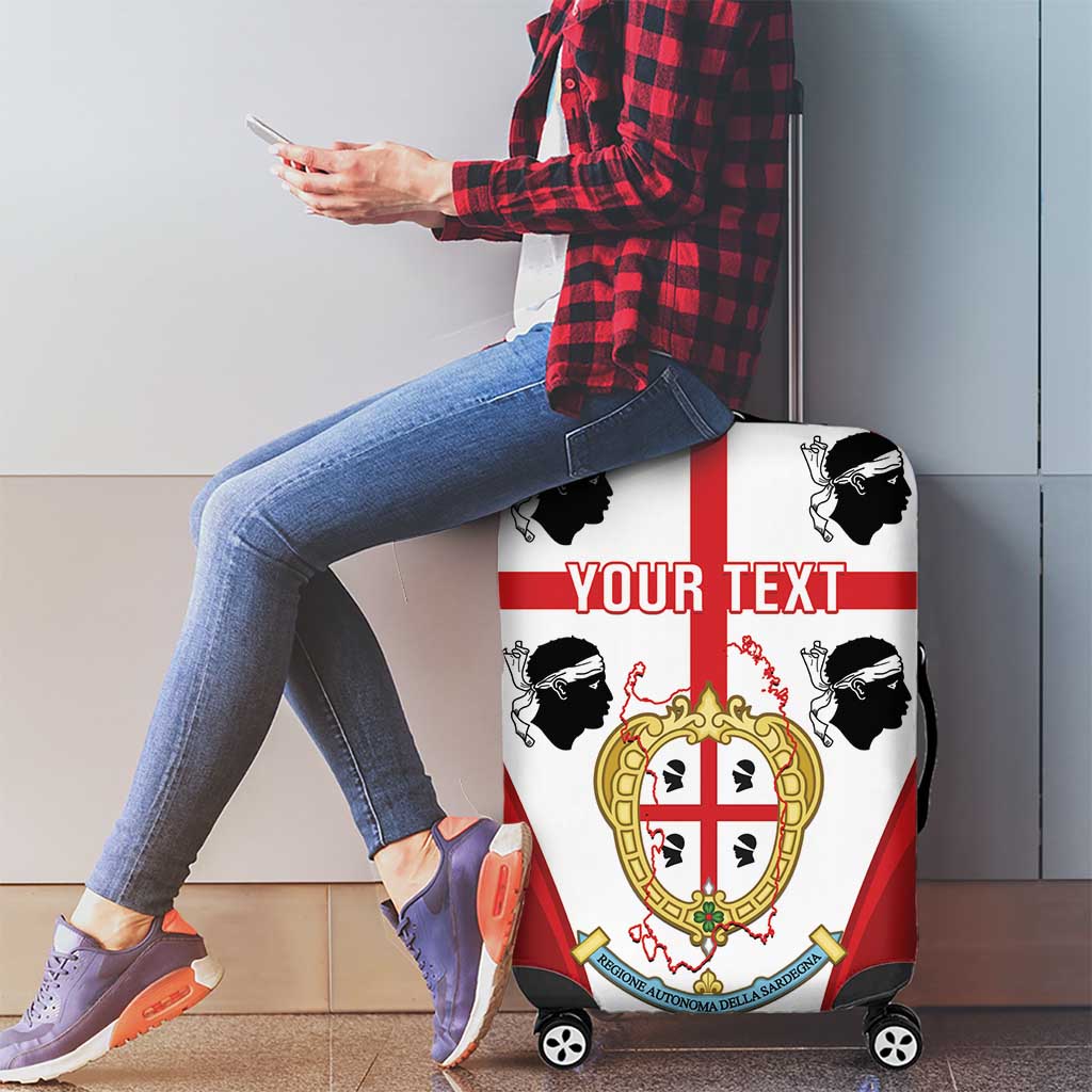 Personalised Sardinia Italy Luggage Cover Sardegna Quattro Mori Coat Of Arms