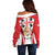 Personalised Sardinia Italy Off Shoulder Sweater Sardegna Quattro Mori Coat Of Arms