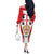Personalised Sardinia Italy Off The Shoulder Long Sleeve Dress Sardegna Quattro Mori Coat Of Arms