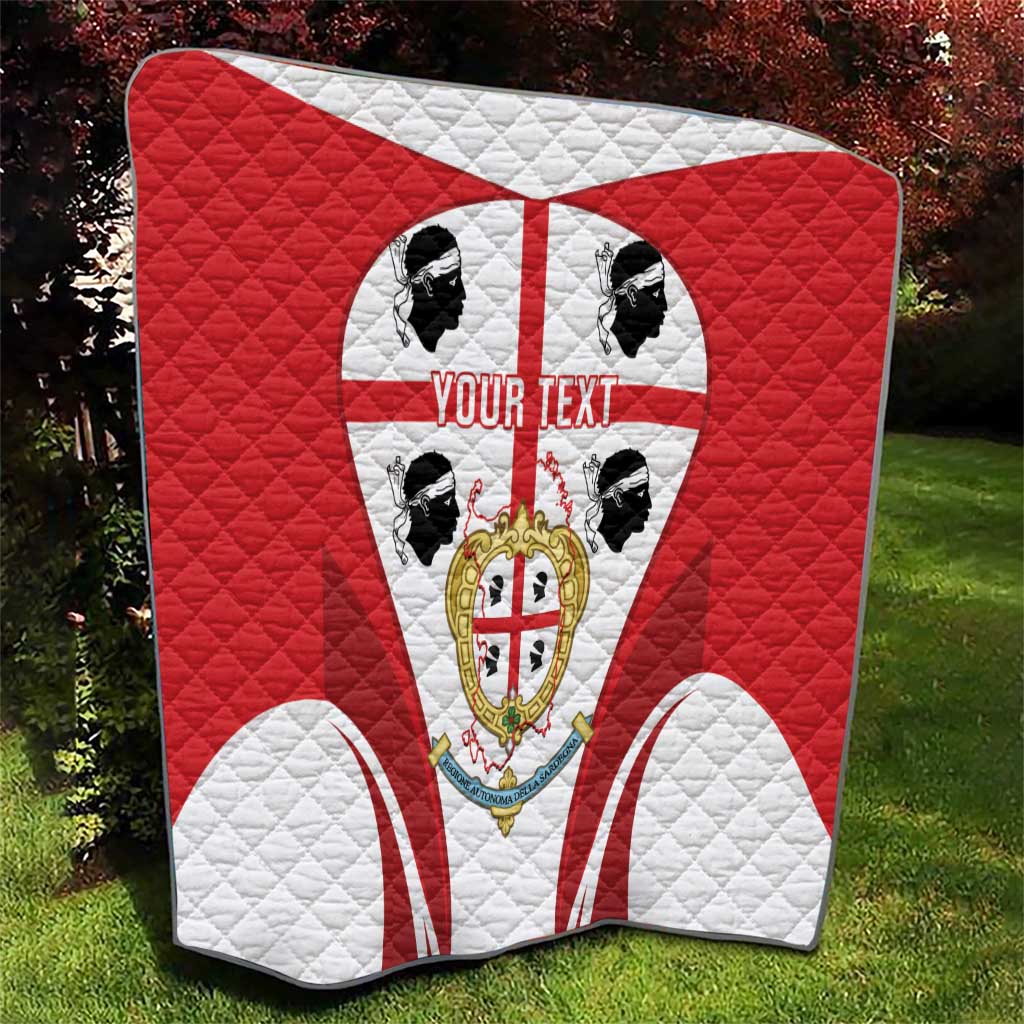 Personalised Sardinia Italy Quilt Sardegna Quattro Mori Coat Of Arms