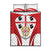 Personalised Sardinia Italy Quilt Bed Set Sardegna Quattro Mori Coat Of Arms