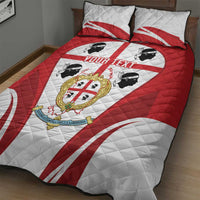 Personalised Sardinia Italy Quilt Bed Set Sardegna Quattro Mori Coat Of Arms