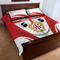 Personalised Sardinia Italy Quilt Bed Set Sardegna Quattro Mori Coat Of Arms