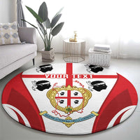 Personalised Sardinia Italy Round Carpet Sardegna Quattro Mori Coat Of Arms