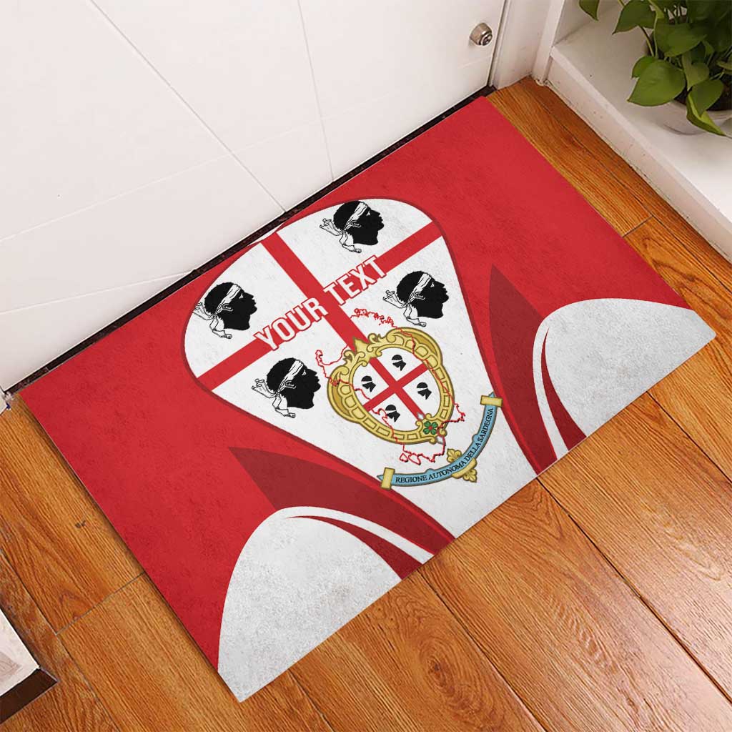 Personalised Sardinia Italy Rubber Doormat Sardegna Quattro Mori Coat Of Arms