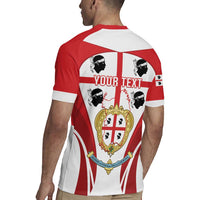 Personalised Sardinia Italy Rugby Jersey Sardegna Quattro Mori Coat Of Arms