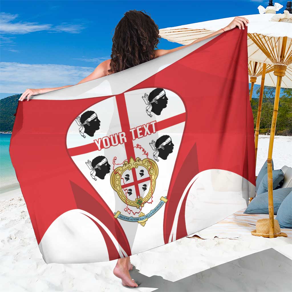 Personalised Sardinia Italy Sarong Sardegna Quattro Mori Coat Of Arms