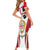 Personalised Sardinia Italy Short Sleeve Bodycon Dress Sardegna Quattro Mori Coat Of Arms