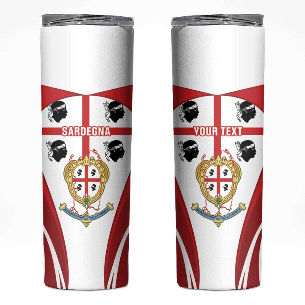 Personalised Sardinia Italy Skinny Tumbler Sardegna Quattro Mori Coat Of Arms