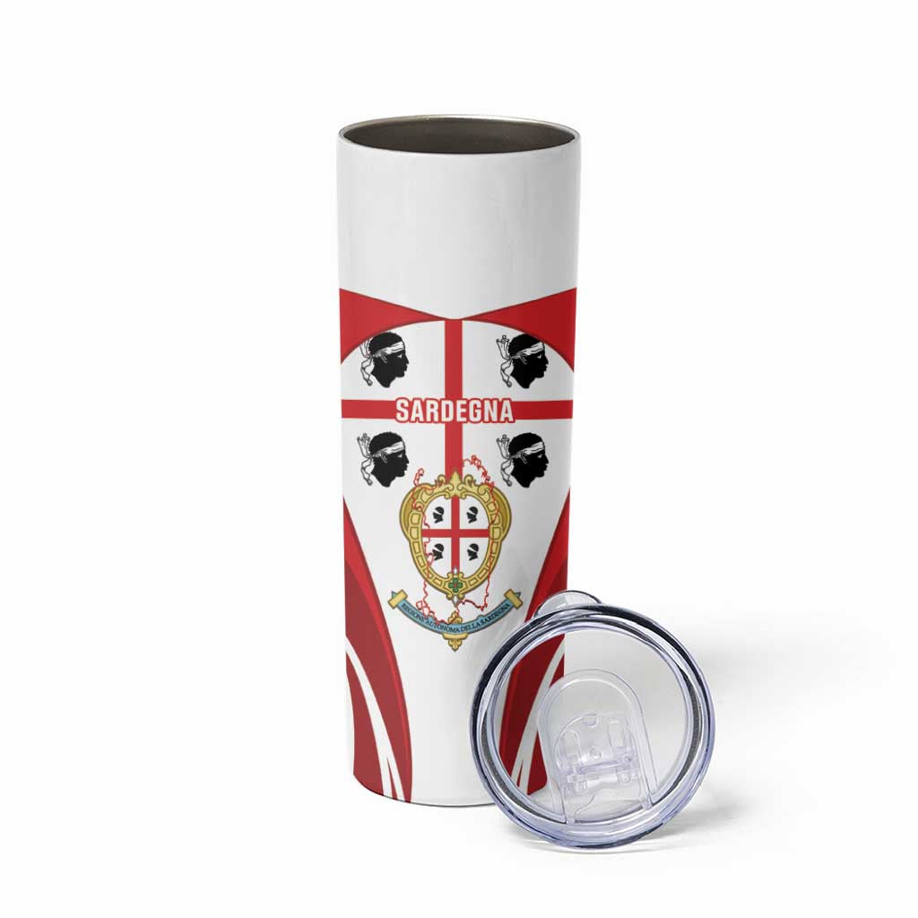 Personalised Sardinia Italy Skinny Tumbler Sardegna Quattro Mori Coat Of Arms