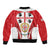 Personalised Sardinia Italy Sleeve Zip Bomber Jacket Sardegna Quattro Mori Coat Of Arms