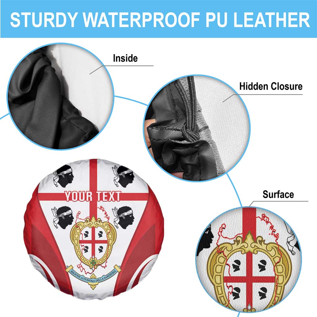 Personalised Sardinia Italy Spare Tire Cover Sardegna Quattro Mori Coat Of Arms