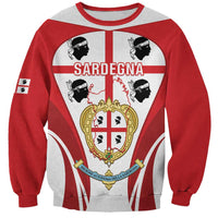 Personalised Sardinia Italy Sweatshirt Sardegna Quattro Mori Coat Of Arms