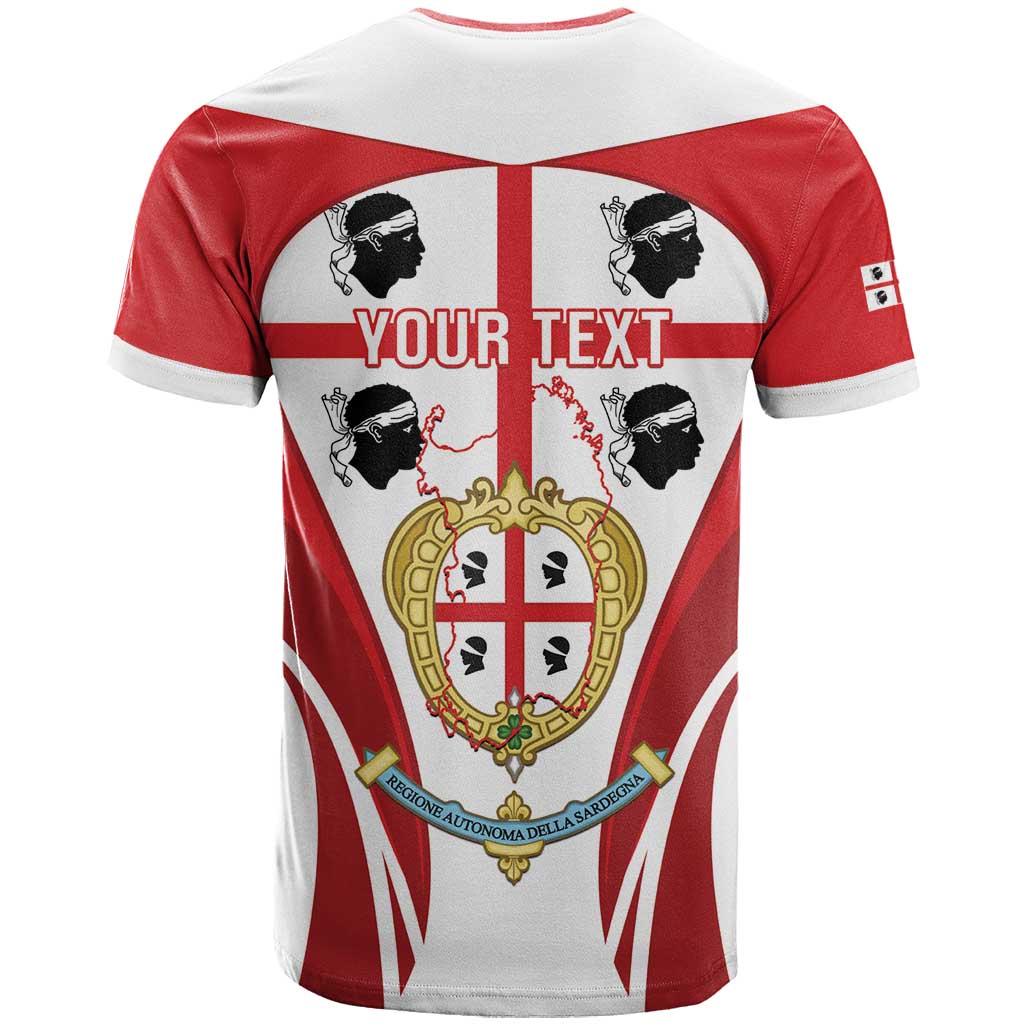 Personalised Sardinia Italy T Shirt Sardegna Quattro Mori Coat Of Arms