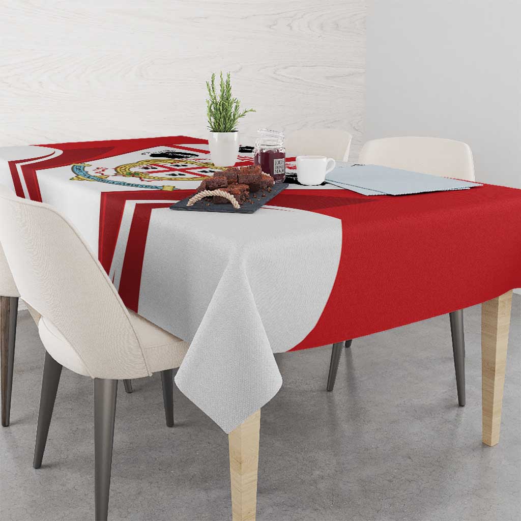 Personalised Sardinia Italy Tablecloth Sardegna Quattro Mori Coat Of Arms