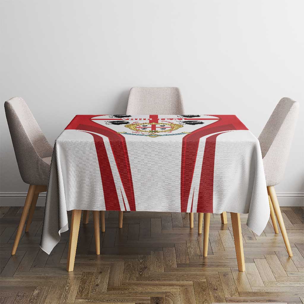 Personalised Sardinia Italy Tablecloth Sardegna Quattro Mori Coat Of Arms