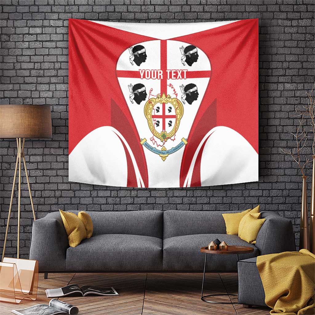 Personalised Sardinia Italy Tapestry Sardegna Quattro Mori Coat Of Arms