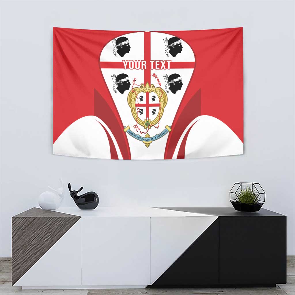 Personalised Sardinia Italy Tapestry Sardegna Quattro Mori Coat Of Arms