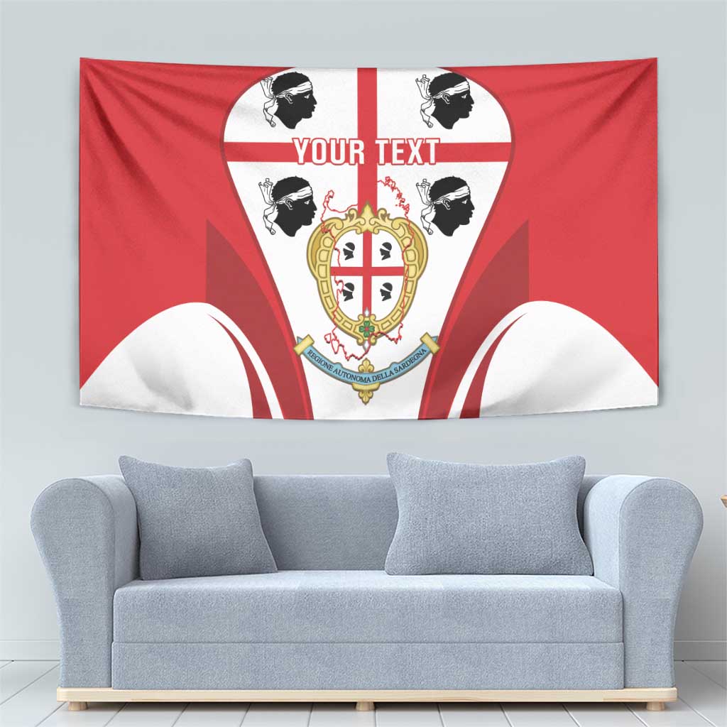 Personalised Sardinia Italy Tapestry Sardegna Quattro Mori Coat Of Arms