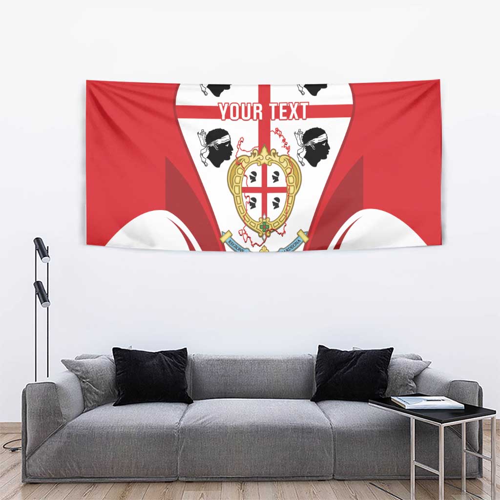 Personalised Sardinia Italy Tapestry Sardegna Quattro Mori Coat Of Arms