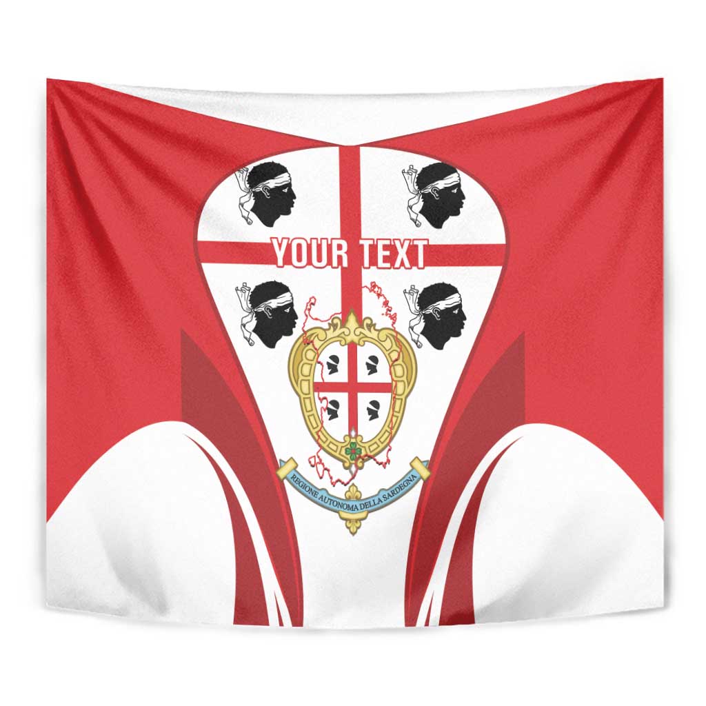 Personalised Sardinia Italy Tapestry Sardegna Quattro Mori Coat Of Arms