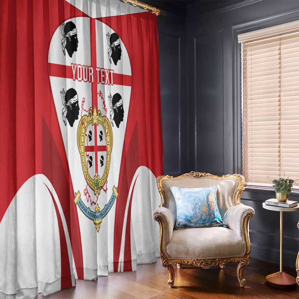 Personalised Sardinia Italy Window Curtain Sardegna Quattro Mori Coat Of Arms