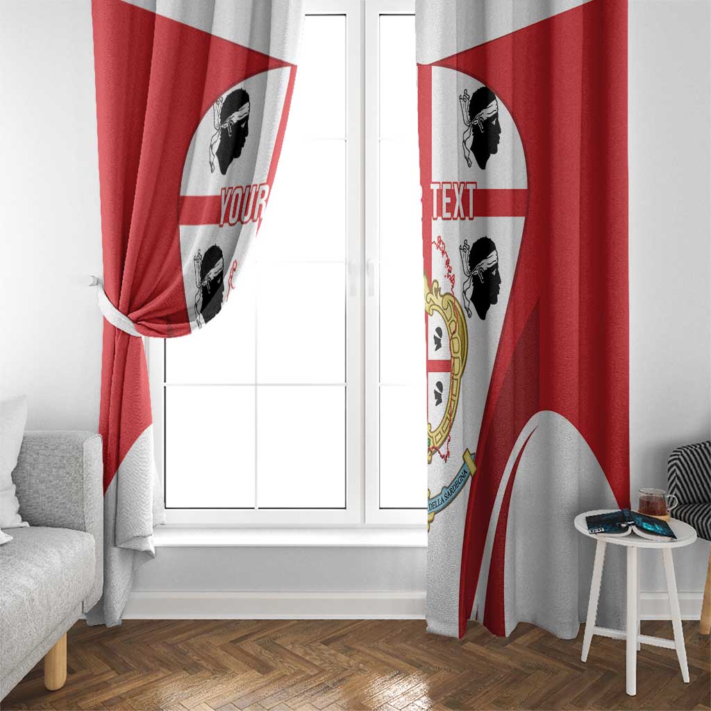 Personalised Sardinia Italy Window Curtain Sardegna Quattro Mori Coat Of Arms