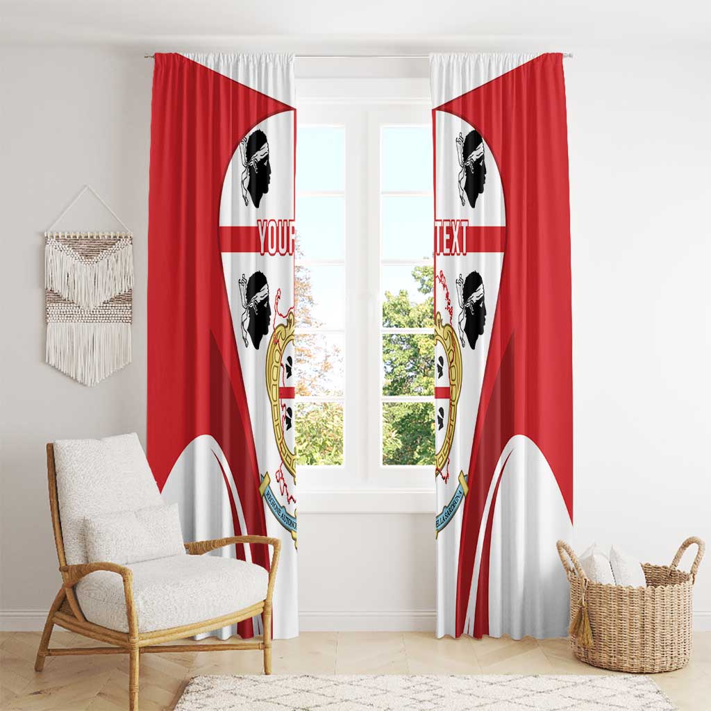 Personalised Sardinia Italy Window Curtain Sardegna Quattro Mori Coat Of Arms