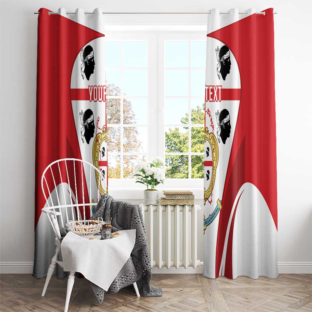 Personalised Sardinia Italy Window Curtain Sardegna Quattro Mori Coat Of Arms