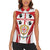 Personalised Sardinia Italy Women Sleeveless Polo Shirt Sardegna Quattro Mori Coat Of Arms