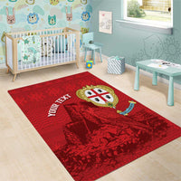 Personalised Sardinia Italy Area Rug Sardegna Nuraghe With Falcon