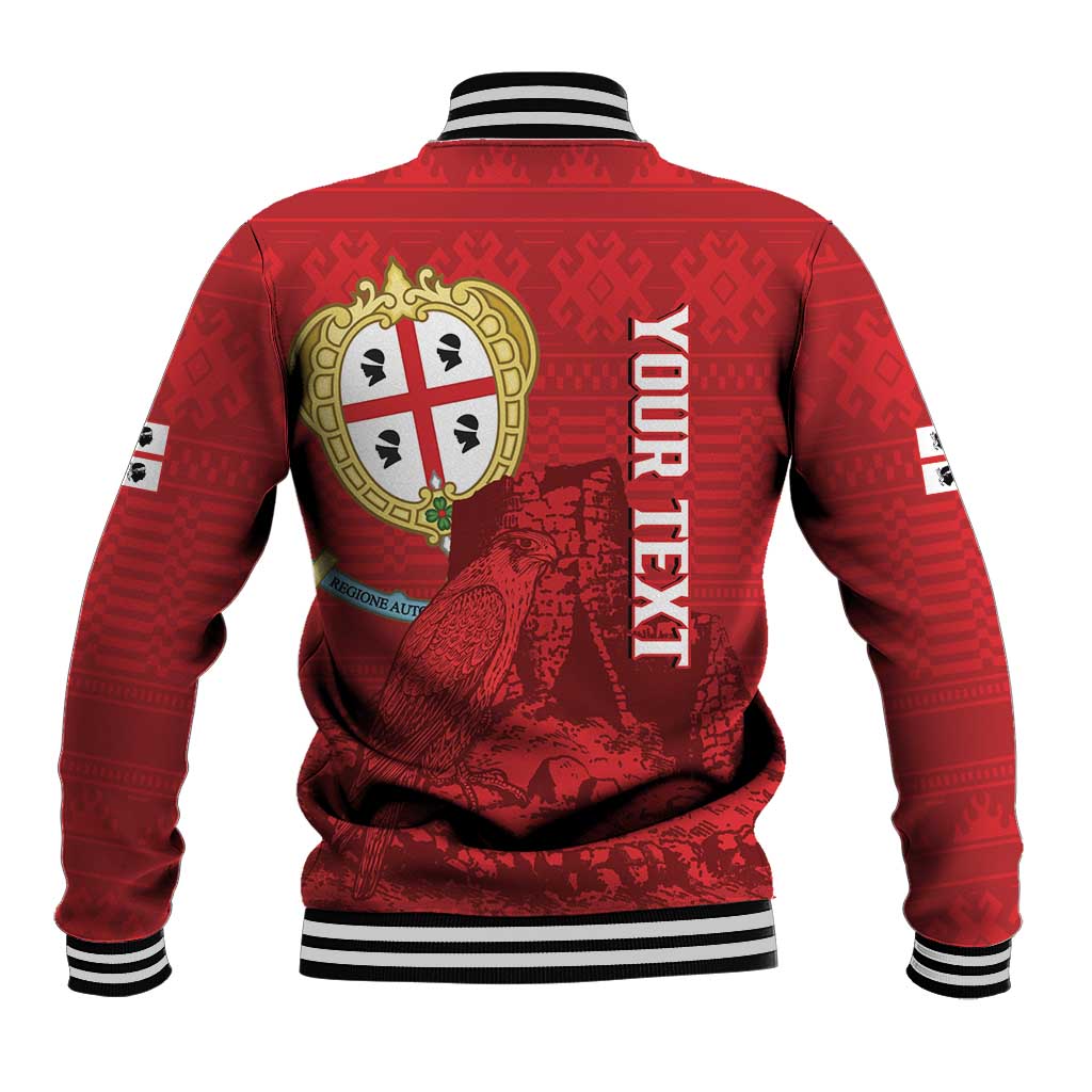 Personalised Sardinia Italy Baseball Jacket Sardegna Nuraghe With Falcon